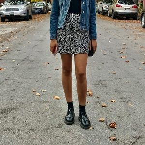 & Other Stories leopard mini skirt